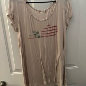 Altar'd State Light Beige Graphic Tee